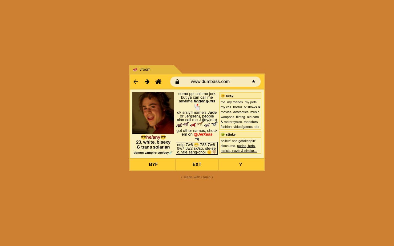 Carrd profile picture for @corvette